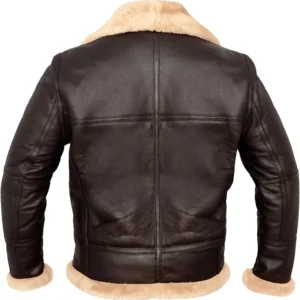 Casey Brown Shearling Lined Vintage Jacket Back