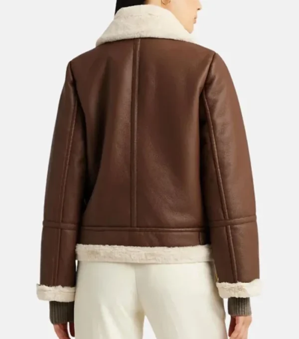 Cecelia Brown B3 Real Leather Jacket Back