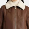 Cecelia Brown B3 Real Leather Jacket Front