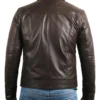 Celah Brown Aviator Leather Jacket Back