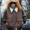 Charlie Cale Poker Face S02 Brown Leather Jacket