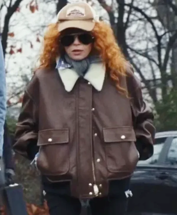 Charlie Cale Poker Face S02 Brown Leather Jacket