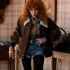 Charlie Cale Poker Face S02 Brown Leather Jacket Front