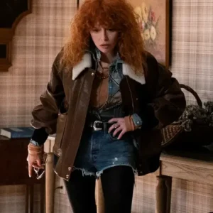 Charlie Cale Poker Face S02 Brown Leather Jacket Front