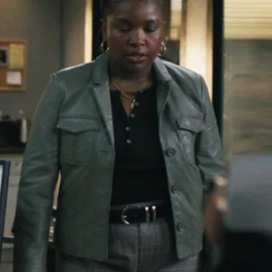 Courtney Taylor Ballard Series Green Leather Jacket