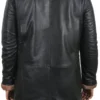 Cristina Shearling lined Aviator Leather Coat Back