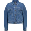 Crysti Refreshed Look Blue Bomber Denim Jacket