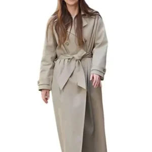 Dakota Johnson Materialists 2025 Beige Trench Coat Fornt