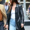 Dakota Johnson Materialists Black Leather Jacket Front