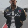 Damson Idris F1 Movie APXGP Leather Varsity Bomber Jacket