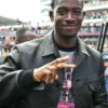 Damson Idris F1 Movie Real Leather Black Jacket Front
