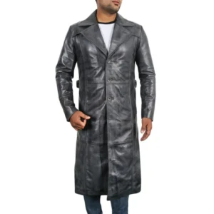 Dashiell tailored leather trench coat
