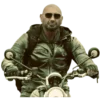 Dave Bautista Afterburn Black Distressed Leather Jacket Front