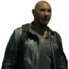 Dave Bautista Afterburn Black Distressed Leather Jacket Side View