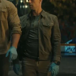 David O’Donnell Reacher Season 2 Grey Jacket Front