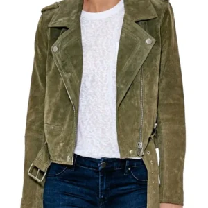 Desiree Supple Suede Leather Biker Jacket