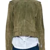 Desiree Supple Suede Leather Biker Jacket Back