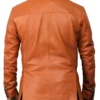 Donald Tan Leather Blazer Jacket Back