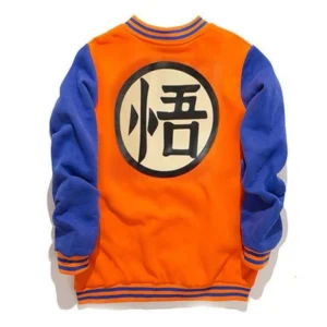 Dragon Ball Z Goku Varsity Bomber Jacket Back