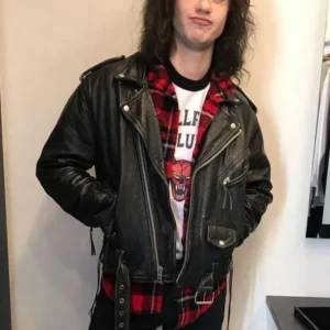 Eddie Munson Stranger Things Biker Black Jacket
