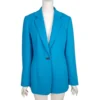 Ella Single Button Blue Wool Vintage Style Coat
