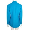 Ella Single Button Blue Wool Vintage Style Coat Back