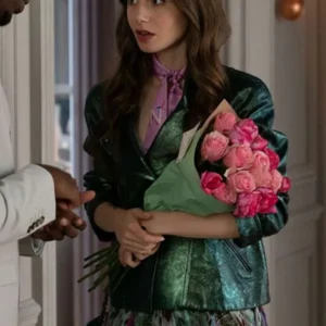 Emily Cooper Emily in Paris Green Jacket front