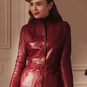 Emily Cooper Emily in Paris Red Leather Jacket