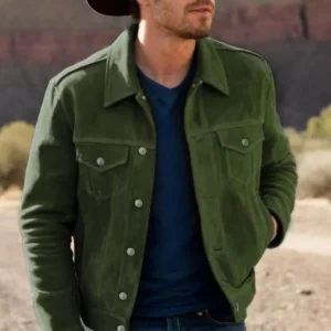 Emily Rose green suede leather jacket