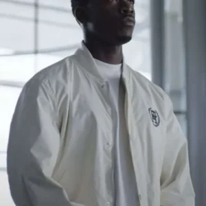 F1 The Movie Damson Idris White bomber Jacket side