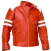 Fight Club Tyler Durden Red Leather Jacket Front