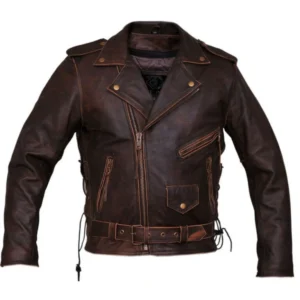 Finn Brown Double Rider Leather Jacket