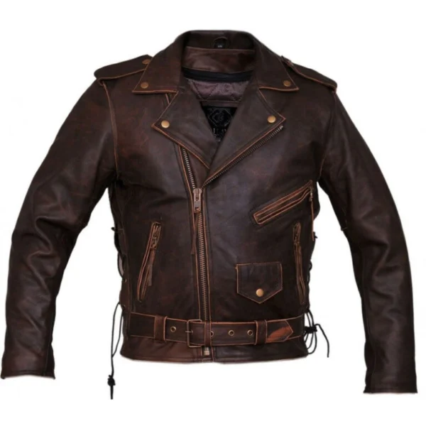 Finn Brown Double Rider Leather Jacket