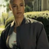 Frances Neagley Reacher S03 Grey Bomber Jacket Front