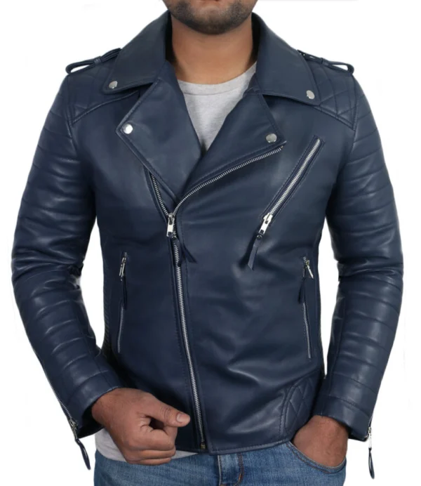 George Black Double Rider Leather Jacket