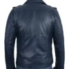 George Black Double Rider Leather Jacket Back