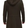 Holmes long Wool Coat for Mens Back