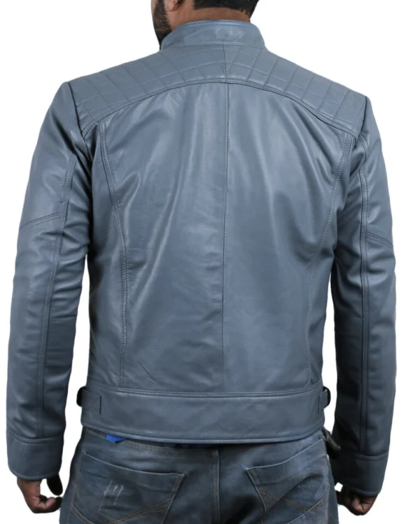 Jacob Classic Gray Riding Jacket Back