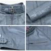 Jacob Classic Gray Riding Jacket Closeup