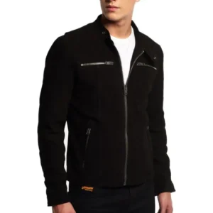 Jacquelyn black suede leather jacket