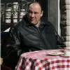 James Gandolfini The Sopranos Tony Soprano Vintage Leather Jacket Close Up