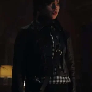 Jenna Ortega Wednesday Black Leather Jacket