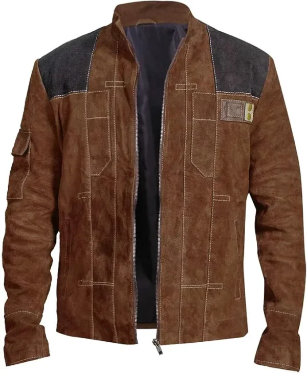 John mens genuine cow suede leather Star Wars jacket