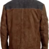 John mens genuine cow suede leather Star Wars jacket back