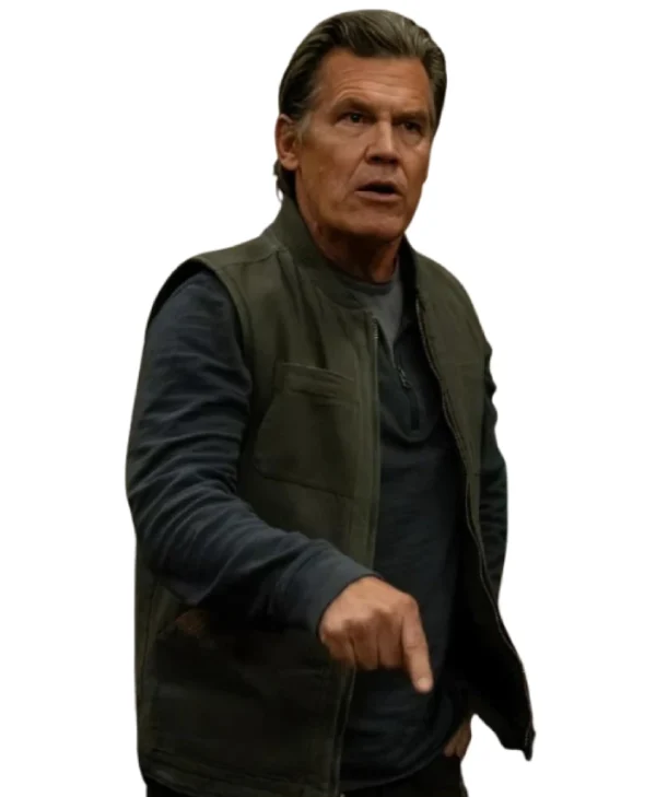 Josh Brolin Weapons Green Cotton Vest Front