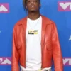 Juice Wrld MTV Video Music Awards Red Leather Jacket front