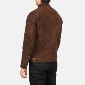 Julia Brown Suede Cafe Racer Style Back
