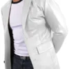 Julian White Leather Blazer Jacket