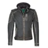 Juliana Black Distressed Halloween Leather Jacket