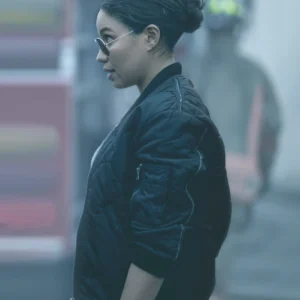 Jurnee Smollett Tv Series Smoke Quilted Bomber Jacket